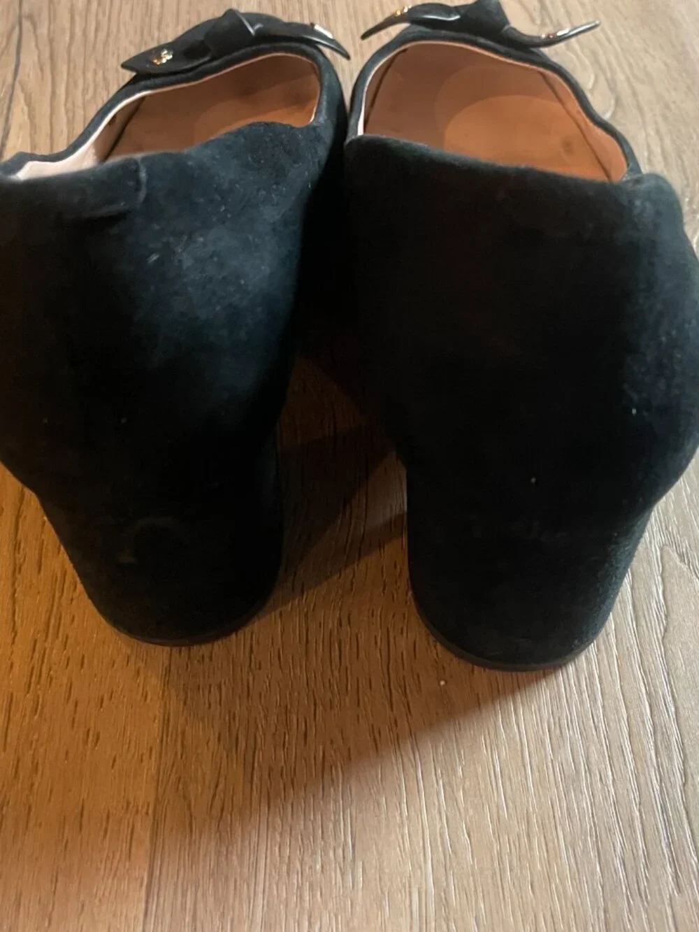 Kate Spade New York Benice Suede Block Heel Pumps Shoes Black Size 7M